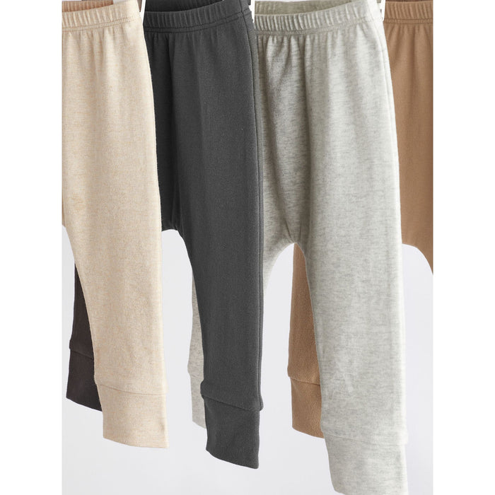 Neutral – 4-pack Mjuka och Stretchiga Babyleggings (0 månader–2 år)