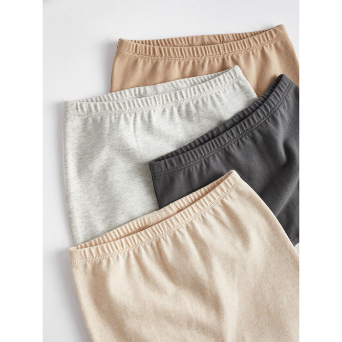 Neutral – 4-pack Mjuka och Stretchiga Babyleggings (0 månader–2 år)