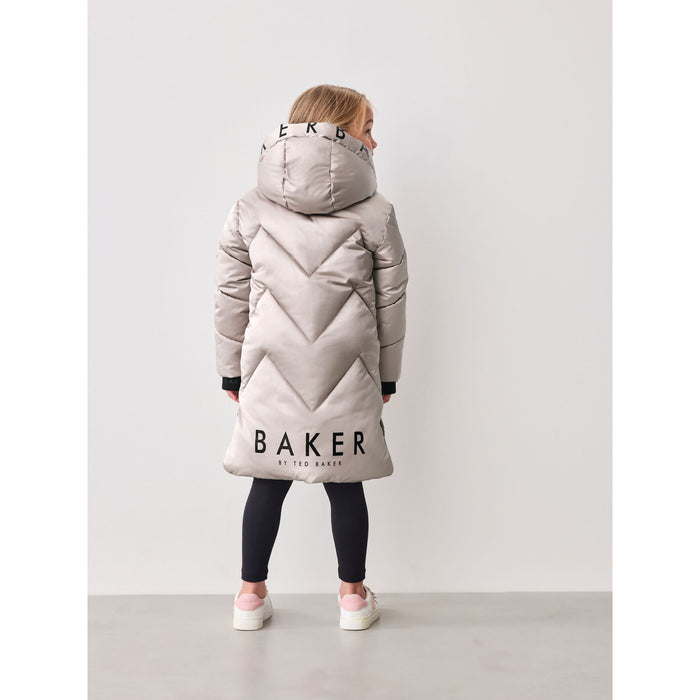 Urban Edge – Lång Pufferjacka i Kontrastdesign Baker by Ted Baker